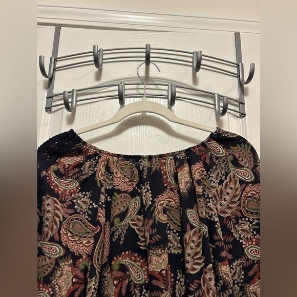 Collective Concepts paisley Blouse women’s Size XL boho keyhole crochet lace - Picture 13 of 16